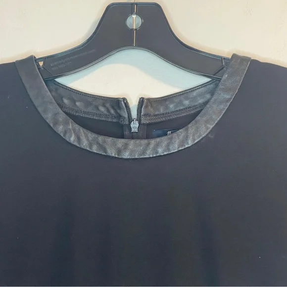 Madewell Black Flirty Dress Leather Collar Small - Picture 5 of 7